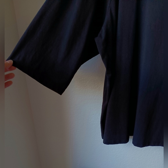 💜3/$25 Catherines 3X 26/28W Black and Silver Patterned Shirt - Picture 7 of 9